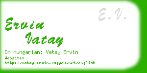ervin vatay business card
